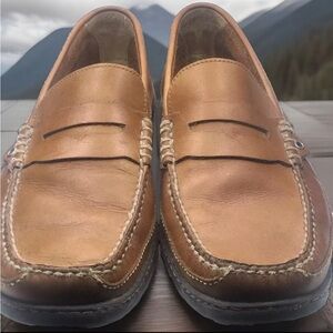 Bass Flex Classic Brown Leather Loafers size 11 men’s